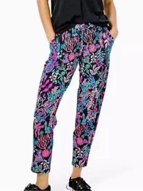 Lilly Pulitzer Emora Knit Pant Twilight Coral Size Large NWT
